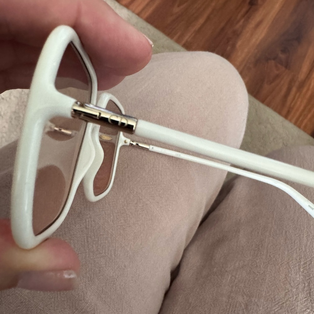 Dior vintage cream/gold Square Sunglasses - Picture 3 of 6